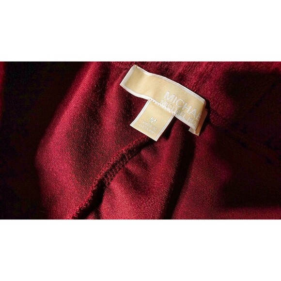 Michael By Michael Kors Wide Leg Y2K Sweatpants Womens M Burgundy High Rise - Picture 3 of 6
